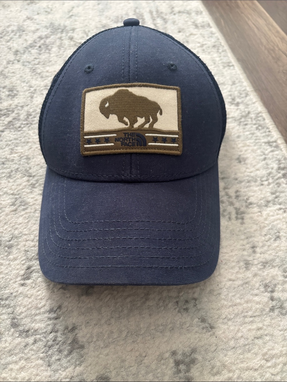 The North Face Navy Blue Buffalo Patch Cap